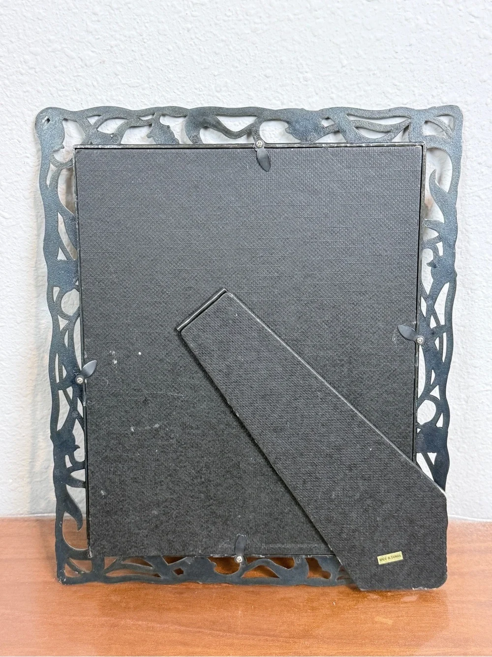 Vintage Floral Pewter Metal 8x10 Picture Frame Victorian Style
